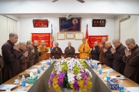 Hà Nội: Chư Tôn đức thường trực BTS Phật giáo thủ đô họp mặt đầu xuân Giáp Thìn
