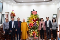 Hà Nội: Phó Bí thư Thường trực Thành ủy Hà Nội chúc tết BTS Phật giáo thủ đô