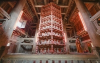 Tòa Cửu phẩm liên hoa chùa Bút Tháp được công nhận là Bảo vật quốc gia